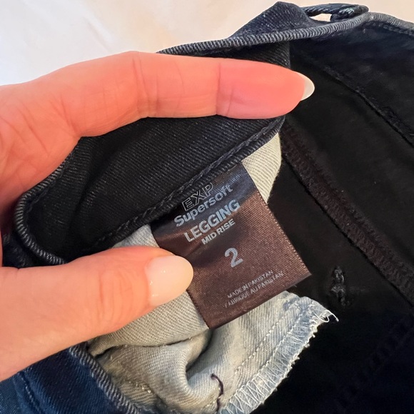 Express Skinny Jeans - Dark Wash Skinny Jeans - Mid rise Jeans - Picture 5 of 6